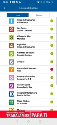 Metro de Madrid Official android App screenshot 9