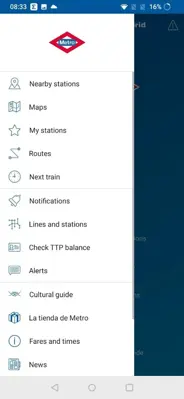 Metro de Madrid Official android App screenshot 1