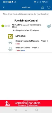 Metro de Madrid Official android App screenshot 2