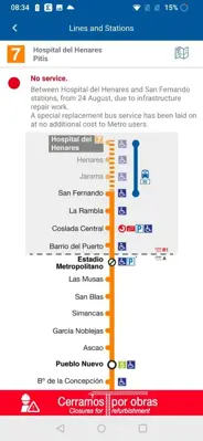 Metro de Madrid Official android App screenshot 8